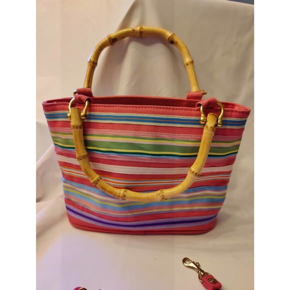 Tianni Pastel Ribbon-Look Purse with Strap - Picture 1 of 7